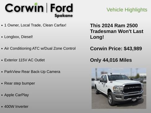 Used 2024 RAM 2500 Tradesman w/ Chrome Appearance Group AWD/4WD image 6