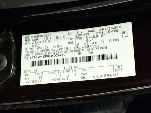 Used 2020 Ford F150 XLT w/ Equipment Group 302A Luxury AWD/4WD image 31