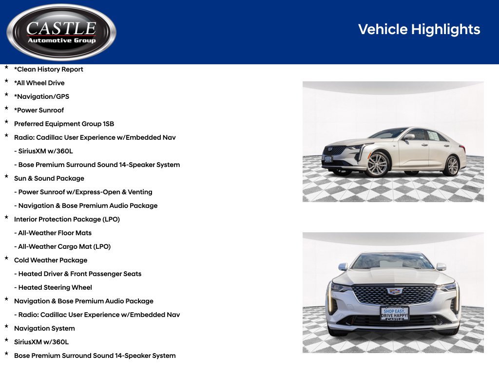 Used 2023 Cadillac CT4 Luxury w/ Sun And Sound Package AWD/4WD image 4