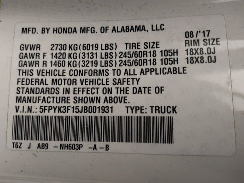 Used 2018 Honda Ridgeline Sport image 33