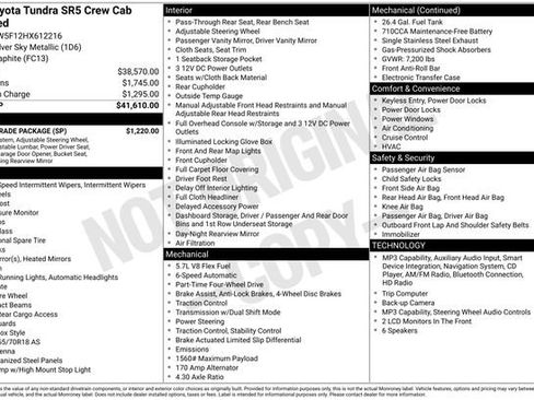 Used 2017 Toyota Tundra SR5 w/ SR5 Upgrade Package AWD/4WD image 19