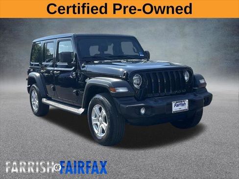 Certified 2022 Jeep Wrangler Unlimited Sport w/ Sun And Sound Package AWD/4WD image 1