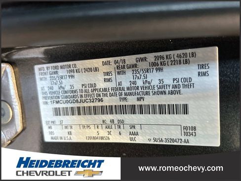 Used 2018 Ford Escape SE w/ SE Sync 3 Package FWD image 8
