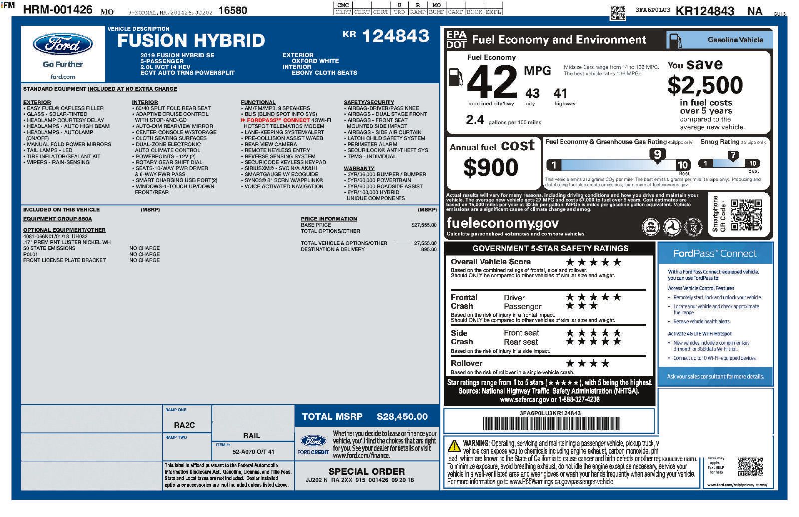 Used 2019 Ford Fusion SE FWD image 4