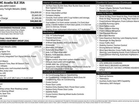 Used 2023 GMC Acadia SLE w/ Driver Convenience Package FWD image 7