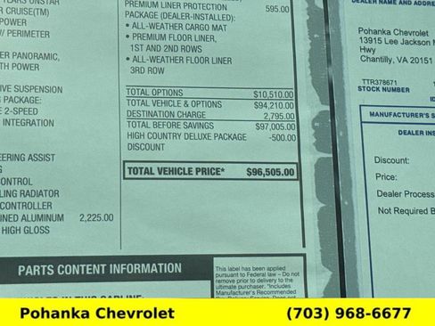 New 2026 Chevrolet Tahoe High Country AWD/4WD image 28