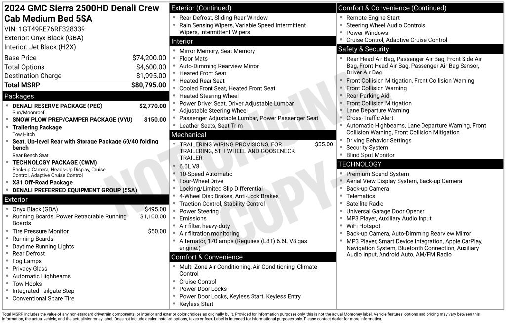Certified 2024 GMC Sierra 2500 Denali w/ Denali Reserve Package AWD/4WD image 47
