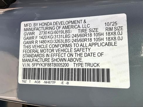 New 2026 Honda Ridgeline Black Edition image 19