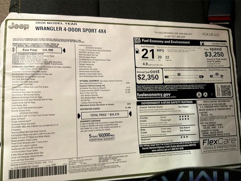 New 2026 Jeep Wrangler Sport image 14