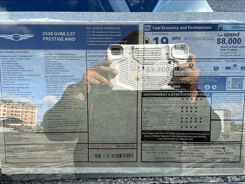 New 2026 Genesis GV80 3.5T Prestige image 14
