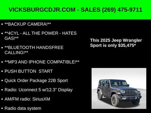 New 2025 Jeep Wrangler Sport image 5