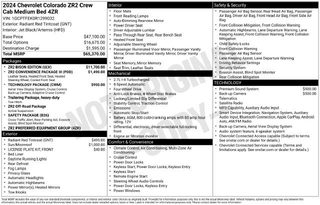 Used 2024 Chevrolet Colorado ZR2 w/ ZR2 Bison Edition AWD/4WD image 9