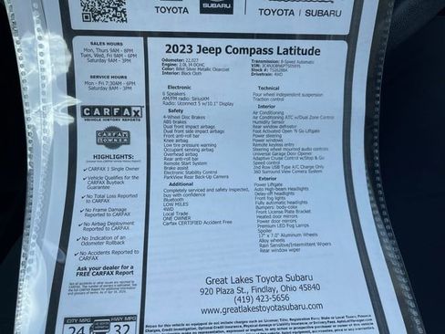 Used 2023 Jeep Compass Latitude w/ Convenience Group image 27