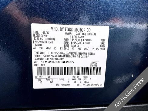 Used 2017 Ford Explorer XLT AWD/4WD image 23