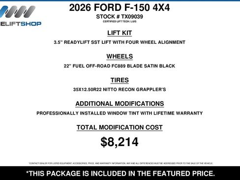 Used 2026 Ford F150 Lariat w/ Equipment Group 502A High AWD/4WD image 2