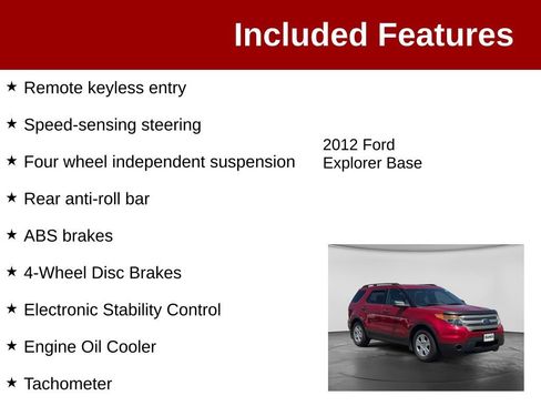 Used 2012 Ford Explorer FWD w/ Class III Trailer Tow Pkg image 4