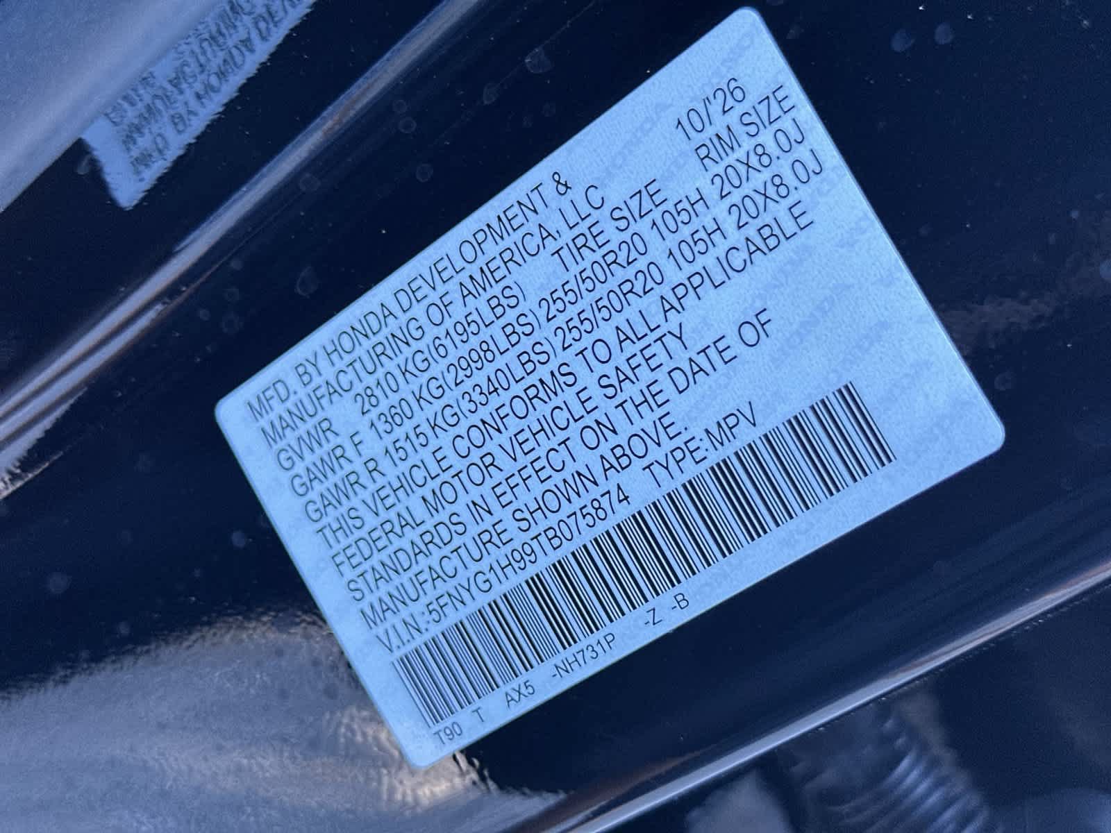 New 2026 Honda Pilot Black Edition image 22