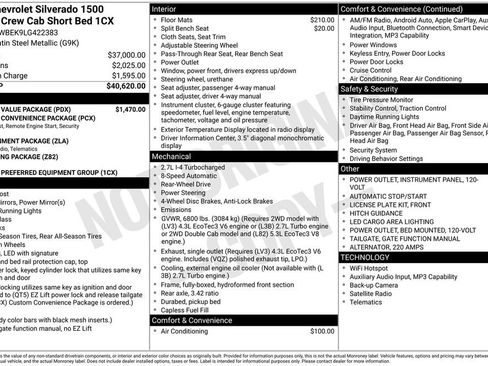 Used 2020 Chevrolet Silverado 1500 Custom w/ Custom Value Package RWD image 39