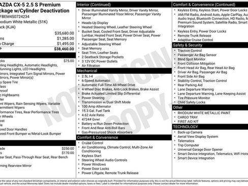 Certified 2025 MAZDA CX-5 AWD 2.5 S w/ Premium Plus Pkg image 40