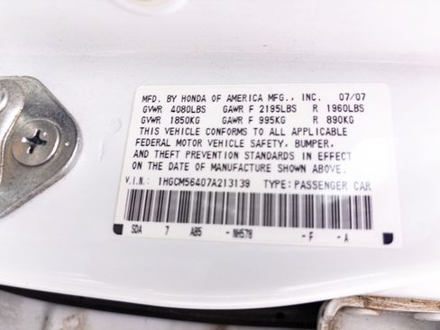 Used 2007 Honda Accord LX image 22