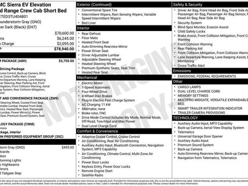 New 2026 GMC Sierra EV Elevation w/ Premium Package image 28