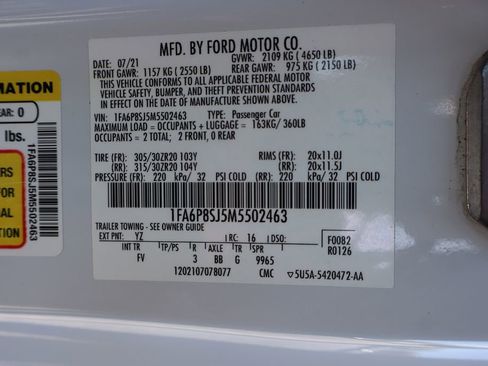 Used 2021 Ford Mustang Shelby GT500 w/ Carbon Fiber Track Pack RWD image 41