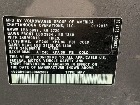 Used 2018 Volkswagen Atlas S AWD/4WD image 17