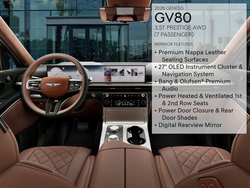 New 2026 Genesis GV80 3.5T Prestige AWD/4WD image 17
