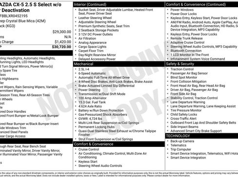 Certified 2024 MAZDA CX-5 AWD 2.5 S w/ Select Package image 38