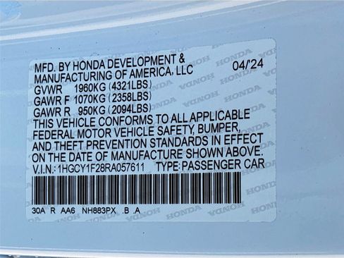 Certified 2024 Honda Accord LX image 33