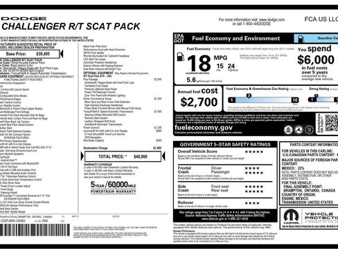 Used 2021 Dodge Challenger R/T Scat Pack w/ Plus Package RWD image 8