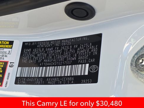 Used 2026 Toyota Camry LE w/ Convenience Package image 40