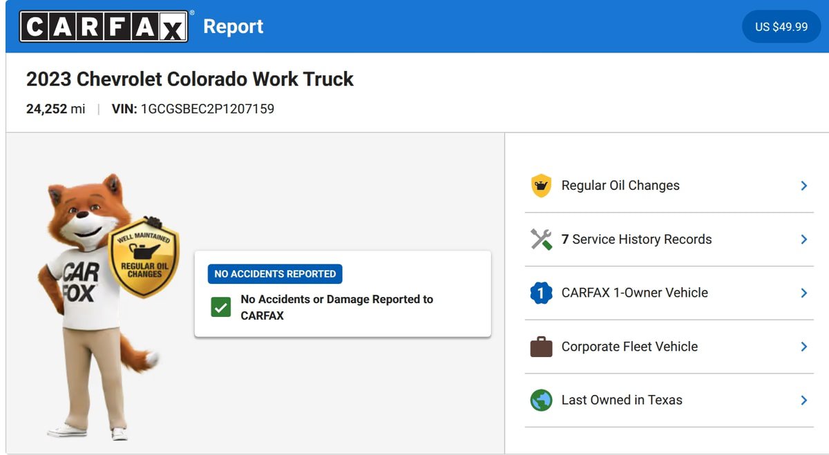 Used 2023 Chevrolet Colorado W/T w/ LPO, Pro Essentials Package RWD image 13