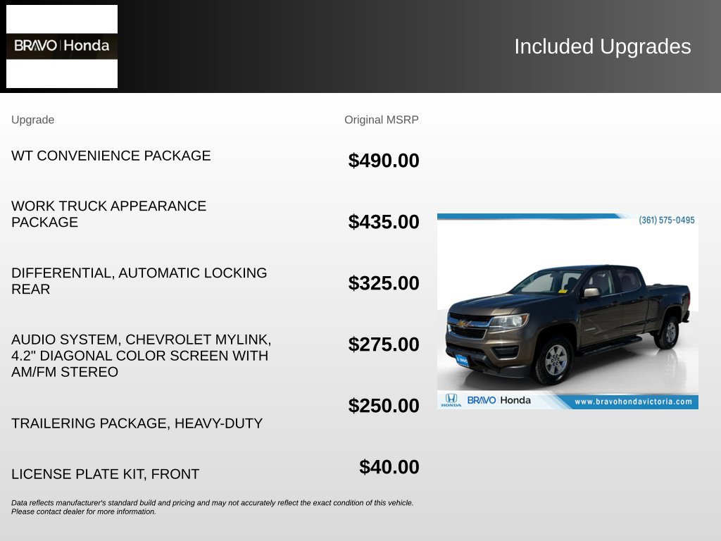 Used 2016 Chevrolet Colorado W/T w/ WT Convenience Package RWD image 5
