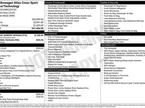 Used 2024 Volkswagen Atlas Cross Sport SE w/ Panoramic Sunroof Package AWD/4WD image 54