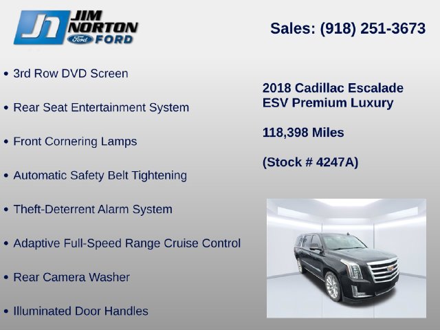 Used 2018 Cadillac Escalade ESV Premium Luxury AWD/4WD image 18