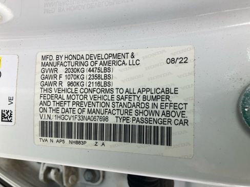 Certified 2022 Honda Accord Sport image 39