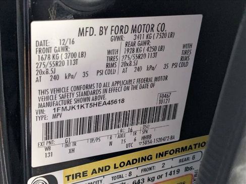 Used 2017 Ford Expedition EL Limited w/ Equipment Group 301A RWD image 27