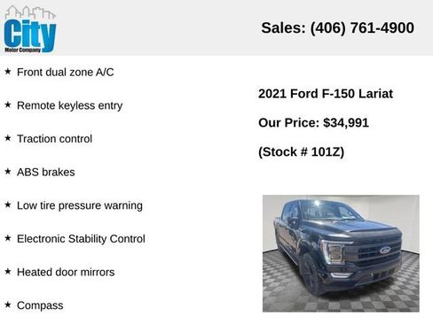 Used 2021 Ford F150 Lariat w/ Equipment Group 502A High AWD/4WD image 5