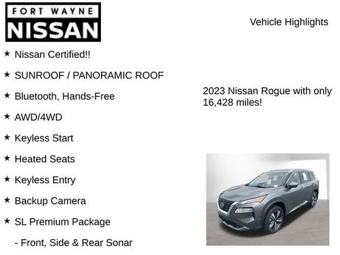 Certified 2023 Nissan Rogue SL w/ SL Premium Package AWD/4WD image 8