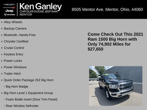 Used 2021 RAM 1500 Big Horn AWD/4WD image 5