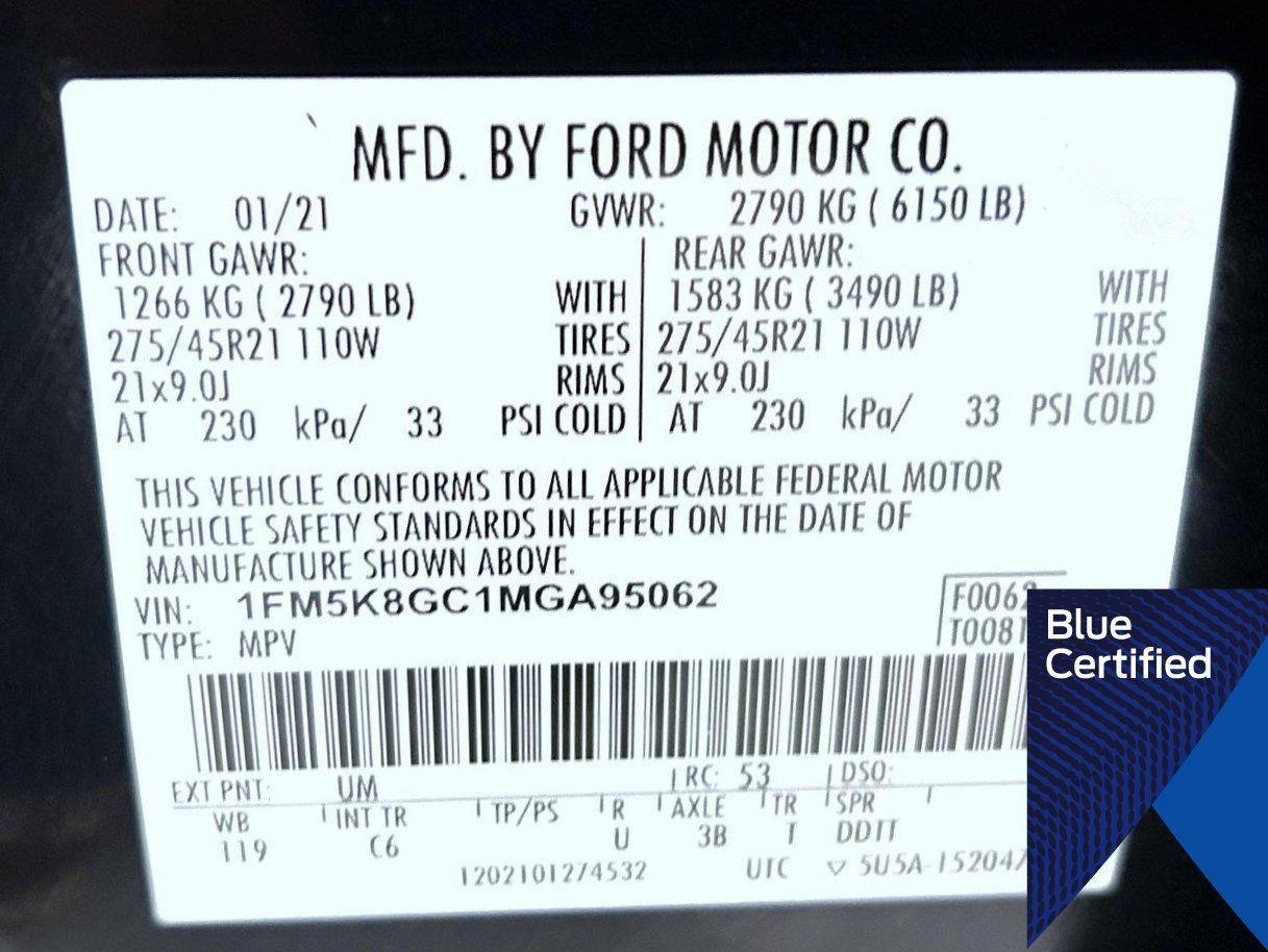 Certified 2021 Ford Explorer ST w/ Equipment Group 401A AWD/4WD image 28