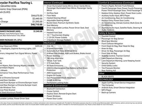 Used 2023 Chrysler Pacifica Touring-L w/ S Appearance Package image 2