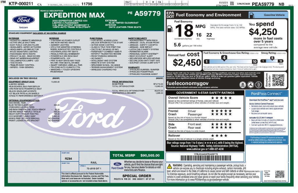 Certified 2023 Ford Expedition Max Limited AWD/4WD image 6