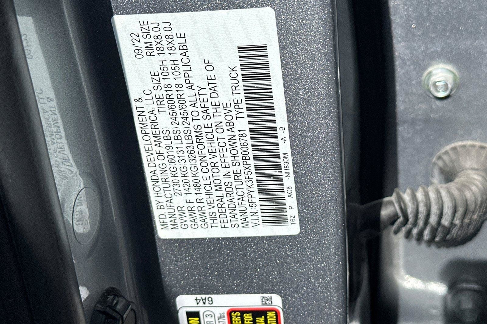 Used 2023 Honda Ridgeline RTL image 28