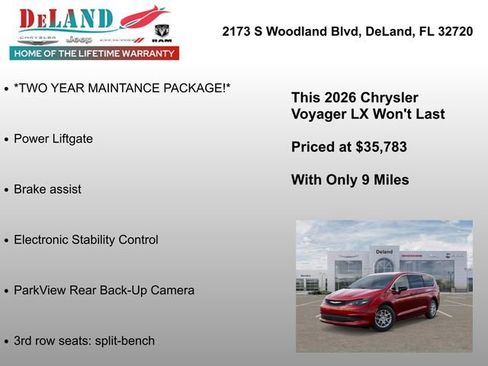 New 2026 Chrysler Voyager LX FWD image 7