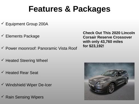 Used 2020 Lincoln Corsair Reserve w/ Elements Package image 4