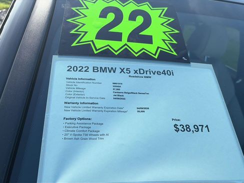Used 2022 BMW X5 xDrive40i w/ Executive Package AWD/4WD image 20