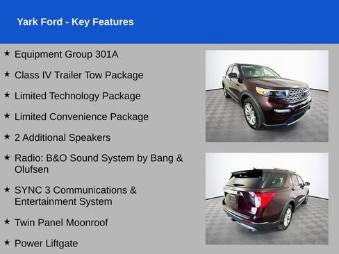 Certified 2023 Ford Explorer Limited w/ Limited Technology Package AWD/4WD image 2