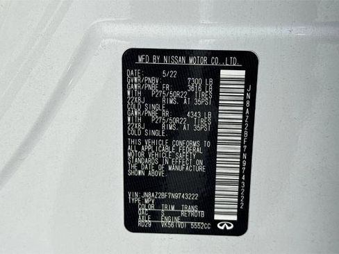 Certified 2022 INFINITI QX80 Sensory w/ Cargo Package image 29